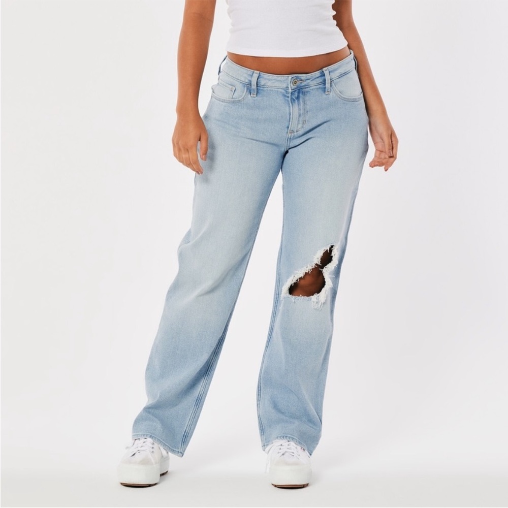NWT Hollister Curvy Low Rise Dad Jeans